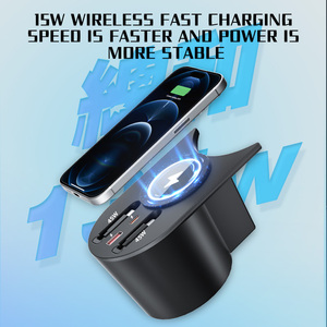 Pour <span class=keywords><strong>Audi</strong></span> A3 S3 <span class=keywords><strong>RS3</strong></span> 8Y Sportback Sedan Allstreet, station d'extension de commande <span class=keywords><strong>centrale</strong></span>, chargeur sans fil pour voiture, câble d'extension modifié - Product Image 3