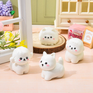 Miniatura de <span class=keywords><strong>Cachorro</strong></span> de Resina Simulada, Decoración DIY para Casa de Muñecas, Accesorio de Juguete Moderno, Adorno de Escritorio Hecho a Mano - Product Image 4