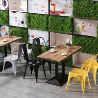 Chaise et table en métal pour mobilier commercial de salon, idéales pour restaurant, café, espace de loisirs, salon de thé – Vente en gros