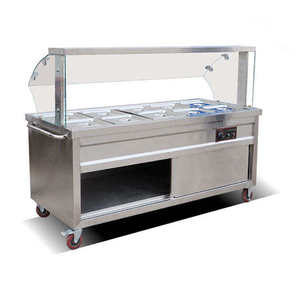 Lyroe, cubierta de vidrio para preservación del calor de acero inoxidable de alta calidad, caja de cantimplora para alimentos y verduras, Mostrador de calentamiento de comida rápida - Product Image 1
