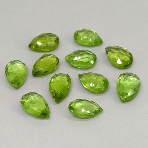 Tự nhiên <span class=keywords><strong>Peridot</strong></span> Giọt Nước Mắt Đá Quý August Birthstone lê rực rỡ cắt ô liu màu xanh lá cây lỏng mặt nước thả cho đồ trang sức làm - Product Image 2