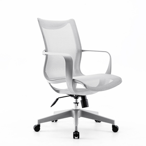 Silla ergonómica de oficina con asiento de malla de acero al por mayor, taburete para personal de oficina, silla de dibujo con ruedas - Product Image 1