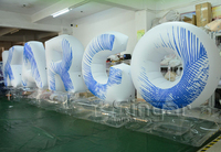 Ballon gonflable en forme de lettre de l'alphabet scellé en PVC pour piscine