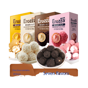 Crispy Cookie Balls with Strawberry Milk and Coconut Chocolate Filling Bursting Center <strong>Sweet</strong> Snacks for Party <strong>Gift</strong> <strong>Box</strong> - Product Image 2