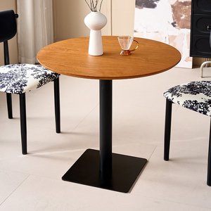 Mesa de <span class=keywords><strong>Comedor</strong></span> Redonda de Madera Maciza Estilo Vintage, Mesa de Reuniones, Mesa de Té para el Hogar o Restaurante, Sillas Estilo Fangyuan - Product Image 3