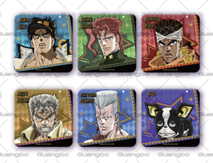 24 Cajas al por Mayor Anime Guangbo <span class=keywords><strong>JoJo</strong></span>'s Bizarre Adventure: Stardust Crusaders Caja Sorpresa de Coleccionables con Insignias de Metal y Tarjetas de Juego - Product Image 4