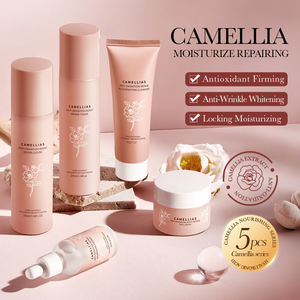 Set de Cuidado Facial Unisex Camellia Antioxidante, Rejuvenecedor, Blanqueador e Hidratante de Uso Diario con Hialuronato de Sodio Calmante - Product Image 2