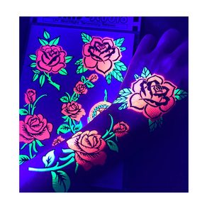 Tatuajes Temporales Personalizados con Tinta Fluorescente, Resistentes al Agua, Ecológicos, Luminosos, Arte Corporal en Papel - Product Image 5