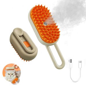 Nouvelle brosse à vapeur pour chat en plastique écologique avec peigne massant à pulvérisation pour le toilettage et l'élimination des poils des animaux de compagnie, 2 couleurs - Product Image 1