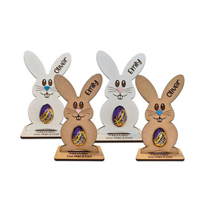 Personalised <strong>Easter</strong> <strong>Egg</strong> Rabbit Holder Decoration Bunny Treat <strong>Kinder</strong> <strong>Egg</strong> Hunt Gifts for Kids - Product Image 1