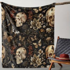 Couverture en flanelle à motifs de sapins de Noël et camions, couverture de sieste, décoration de fête, cadeau de Noël, lavable en machine, résistant à la décoloration - Product Image 3