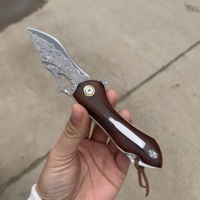 Aanpasbare Roestvrijstalen Gekartelde Houten Handgreep Outdoor Camping Edc Draagbaar Vouwmes Oem