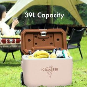 กล่องเก็บความเย็นขนาดใหญ่ 39 ลิตร ICEMASTER แบบมีล้อ กล่องเก็บน้ำแข็งแบบพกพาพร้อมล้อทนทานและหูหิ้ว สำหรับตั้งแคมป์ ปิกนิก และชายหาด - Product Image 3