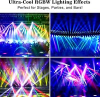 Luces Móviles Spider Beam para DJ, 8 LED de 3W RGBW, Iluminación Estroboscópica DMX512, Control por Sonido, Luz de Escenario para Fiestas, Bodas, Bares