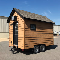 Cabane modulaire portable en acier léger avec design contemporain pour l'extérieur, les parcs et la salle de bain
