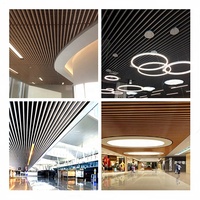 Plafonds suspendus modernes en aluminium noir insonorisés pour bureaux, avec bords carrés, 20*50