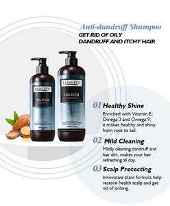 Afro OEM logotipo personalizado <span class=keywords><strong>Champoo</strong></span> venta al por mayor Etiqueta Privada producto libre de sulfato orgánico cuidado del cabello aceite de argán champú adultos Mujer - Product Image 3