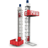 Monte-charge vertical hydraulique personnalisé pour entrepôt, cargo électrique, télécommande, acier Q235, charge de 1 tonne, élévation de 16 m, 4-6 m/min
