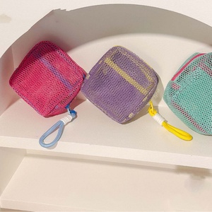 Fashion Dopamine Color Storage <b>Bag</b> Candy Color <b>Large</b> Capacity Mesh Cosmetic <b>Bag</b> <b>Toiletry</b> Coin Purse - Product Image 5