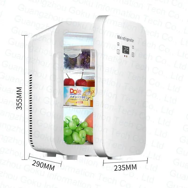 GOUKU-mini refrigerador portátil para el hogar, 12L, leche materna fría y caliente, cosméticos, medicamentos para alimentos, nevera pequeña