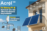 Compteur d'énergie monophasé Acrel ADL200N-CT homologué MID, RS485 Modbus-RTU, max 200A, pour les réseaux électriques et la mesure photovoltaïque