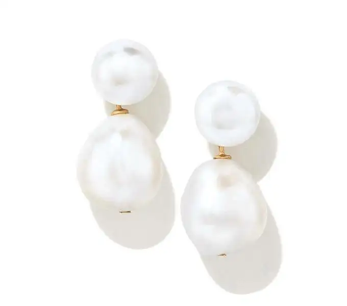 Hot Search Luxury Natural Jewelry Bold Freshwater Pearl Dangle Earrings Women's Stud Earrings