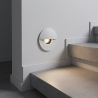 Projecteur mural LED blanc en aluminium anti-éblouissement encastré IP67 pour couloir et escalier, étanche intérieur/extérieur, haute fidélité des couleurs (CRI)