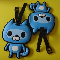 Étiquette de bagage en PVC souple et durable, best-seller, avec personnage d'anime, porte-cartes d'identité de voyage, personnalisable, promotionnelle