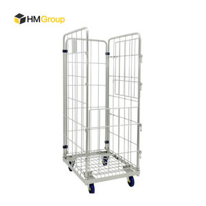 قفص تخزين قابل للطي مخصص رباعي الجوانب، متين ومُلحَّم، مصنوع من الحديد المجلفن لتخزين الغسيل - Product Image 2