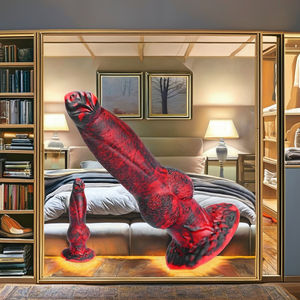 8.8 inç Büyük Düğümlü Gerçekçi Yapay Silikon Yumuşak Titreşimli Vibratör IPX6 Su Geçirmez Seks Oyuncağı Erkekler ve Kadınlar için - Product Image 3