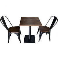 Table de restaurant en bois massif pour restaurant occidental, table de salle à manger, banquette, café, thé, thème rétro, restaurant de thé