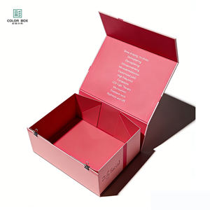 Boîte cadeau rigide écologique et recyclable avec fermeture magnétique, ruban et nœud, impression UV quadricolore pour festivals, mariages et événements - Product Image 5