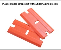 Grattoir en plastique à lame fine de 1,5 mm (100x40 mm) pour l'élimination de la saleté, l'application de film automobile, le décapage d'adhésifs et le nettoyage domestique