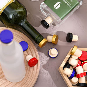 Bouchons en liège synthétique et en bois en forme de T personnalisés pour les bouteilles de vin, de spiritueux et de liqueurs, bouchons de bouteilles de vin - Product Image 3