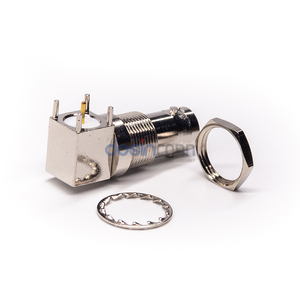 BNC Right Angle Female Panel Mount Bulkhead Connector Solder For Video Camera TV Monitor DVR - Product Image 3
