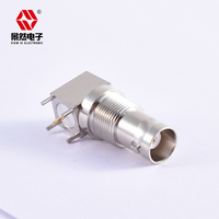 Edge 50 Ohm Angle droit BNC Femelle Cloison PCB Mount Connecteur Connecteurs d'alimentation en vrac