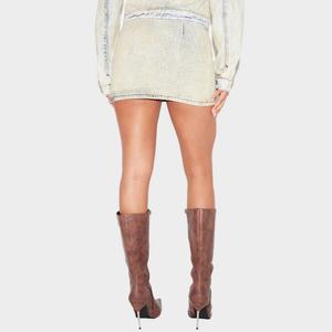 ชุดเซ็ตกระโปรงยืดผ้าฝ้ายเดนิมสำหรับผู้หญิง ปี 2025 แนะนำเป็นอย่างยิ่ง ขายส่ง เสื้อแจ็คเก็ตและกางเกงคาร์โก้ผ้ายีนส์มีกระเป๋า - Product Image 3