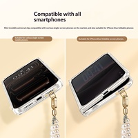 Attache-téléphone universelle en acier inoxydable avec clip mini, fixation ultra-fine auto-adhésive à un ou deux trous, fermeture auto-agrippante