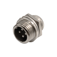 Enchufe de aviación GX12 núcleo interno negro 2 3 4 5 6 7 pin M12 conector eléctrico circular