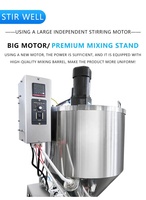 Machine de remplissage semi-automatique à piston monotête avec trémie de mélange chauffante pour miel, liquides visqueux et pâtes épaisses