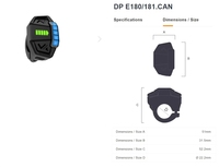 Computadora para Bicicleta Bafang DPE181 con GPS, Pantalla TFT de 5.0 Pulgadas, Resistente al Agua IP66, para Motores M510/M600/M560/M410