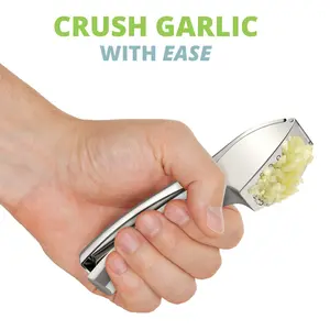 Premium Quality Zinc Alloy Garlic Press Chopper Crusher With Grip Handle Kitchen Gadgets Garlic Chopper Garlic Press