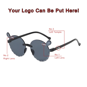 <span class=keywords><strong>Gafas</strong></span> <span class=keywords><strong>de</strong></span> Sol Divertidas <span class=keywords><strong>para</strong></span> Niños con Logotipo Personalizado, <span class=keywords><strong>Gafas</strong></span> <span class=keywords><strong>de</strong></span> Sol Infantiles con Diseño <span class=keywords><strong>de</strong></span> Oso, Coloridas, Degradadas, Modernas, con Lentes UV400 - Product Image 2