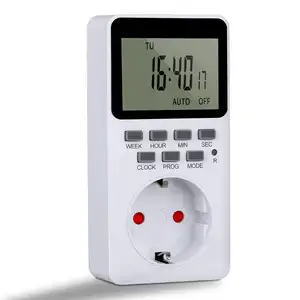 Elektronischer digitaler Timer-Stecker EU UK US Programmier bare Steckdose mit Timer 220V 120V 7 Tage 12/24 Stunden Timing-Buchse