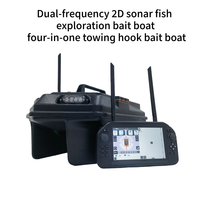 Système de pêche à la carpe européen trois-en-un Zhanlan à double fréquence 2D, sondeur de poissons GPS, bateau à appâts avec crochet de remorquage
