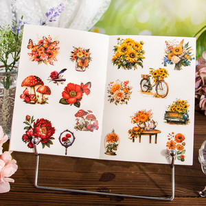 20 pièces par paquet de fleurs autocollants pour animaux de compagnie pour jardin série plantes bricolage autocollants décoratifs 4 styles - Product Image 3