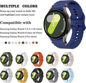 Banda de <span class=keywords><strong>reloj</strong></span> inteligente de silicona con costura ondulada para mujer/<span class=keywords><strong>hombre</strong></span> de calidad superior estilo de moda suave y cómodo para <span class=keywords><strong>Samsung</strong></span> para Galaxy Watch 7 - Product Image 2
