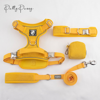 Harnais tactique pour chien de haute qualité rembourré en maille minimaliste grand harnais pour chien en velours côtelé facile à utiliser harnais pour gilet pour chien avec laisse