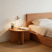 Mesa de Centro Redonda de Estilo Moderno de Mediados de Siglo, Mesa Baja Minimalista de Diseño 2026, Mesa Baja de Estilo Chino para el Hogar