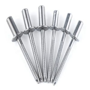 Rivets aveugles à extrémité fermée, en acier au carbone DIN/acier inoxydable, étanches, à extraction par le cœur, résistants à la chaleur, zingués, pour meubles - Product Image 1